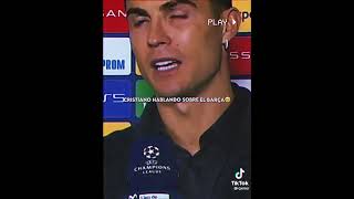 La humildad de cr7 al barça😁😁