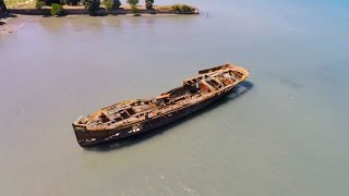 janie seddon ship wreck filmed by drone