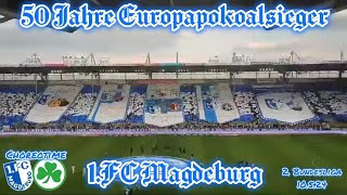 1.FC Magdeburg Choreo vs. Fürth 10.5.24 #choreotim #2liga #europapokal #jubiläum