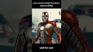 Every ironman suitups from phase #shorts #marvel #ironman