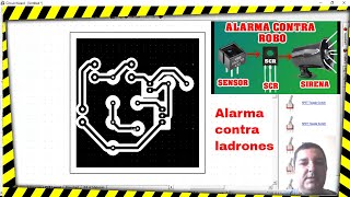 Diseño de Alarma contra ladrones sencilla circuit wizard