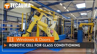 Robotic cell for glass conditioning