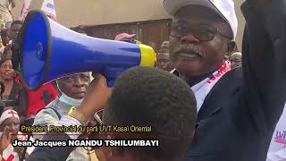 Le président provincial Jean Jack Ngandu du pârti UVT/KOR s'offre un bain de foule à Mbuji-Mayi