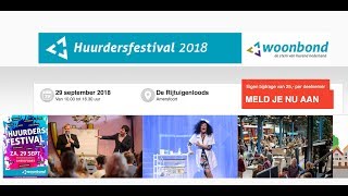 Kom naar het Huurdersfestival op 29 september 2018