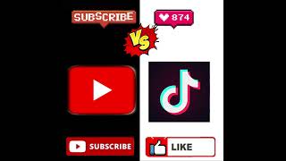 #shorts #shots YOUTUBE VS TIKTOK