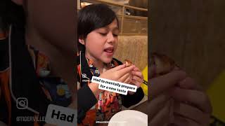 10yo Autistic Boy Learns to Eat New Food - Octopus