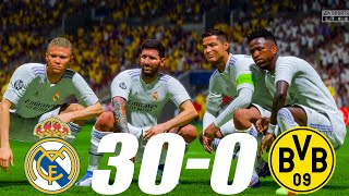 FIFA 23 - MESSI, RONALDO, MBAPPE, NEYMAR, ALL STARS | REAL MADRID 30-0 BORUSSIA D