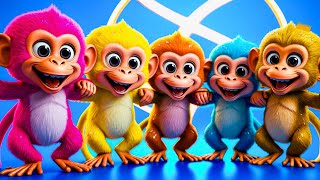 Five Little Monkeys Jumping On The Bed | Baby Roby Roby | Nursery Rymes & Kids Songs