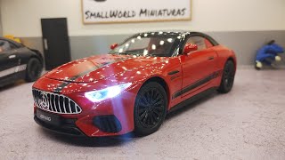 R$269,00Miniatura Réplica Mercedes-Benz SL63 Escala 1/22 – Som, LED e Funções Realistas – Conversíve