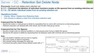 IBM Spectrum Protect Operations Center 8.1.12 – Delete node from retention set – Demo