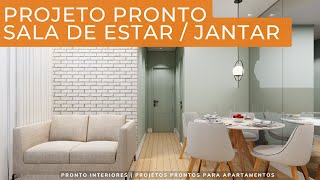 Sala de Estar e Jantar Planejada │Xangai│116 AS