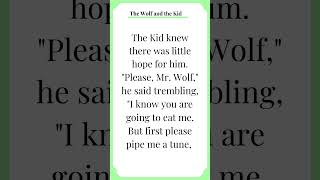 The Wolf and the Kid - Part 2 - #learnenglishthroughstory