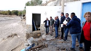 Visita Presidente a la Comarca Almanzora Daños DANA y minuto de silencio por las víctimas de la DANA