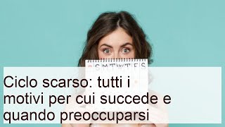 Ciclo scarso: tutti i motivi per cui succede