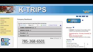 K-TRIPS Permit Service - Selecting a Carrier Tutorial Video