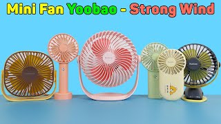 Mini Fan Yoobao - Desktop Clip Fan, Strong Wind, USB Rechargeable And HandHeld | Unboxing & Review