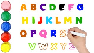 Learn the Uppercase Letters of the Alphabet from A to Z | Color the Letters | ABC Song