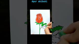 How to draw Rose | Easy Rose drawing | #shorts