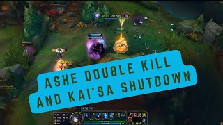 Ashe double kill and Kai'Sa shutdown #shorts