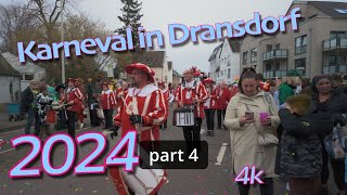 Karneval in Dransdorf 2024, part 4, 4k, Der Spielmannszug der Fw. Feuerwehr Buschhoven