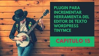 PLUGIN editor de texto WORDPRESS TINYMCE para incrementar las herramientas CAPITULO15