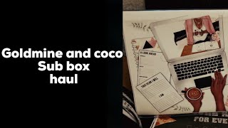 Goldmine and coco Sub box