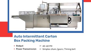 Automatic Horizontal Intermittent Motion Mono Cartoning Machine For  Spices Powder Best Price India