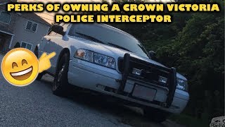 PERKS of owning an ex cop car! (Crown Victoria Police Interceptor)