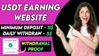 New Usdt Earning Site Usd Mining Site 2024 Best Investment Usdt Earning Website