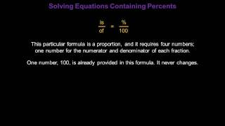 Solving Equations Containing Percents - Konst Math