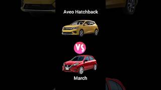 Chevrolet Aveo hatchback vs Nissan March versiones tope #chevrolet #aveo #nissan #march #automoviles