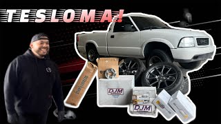 Lowered GMC Sonoma On Tesla Wheels!! (3/4 djm drop)