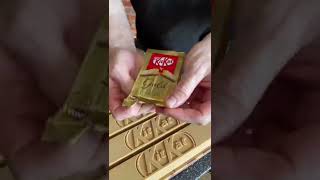 Giant Gold kitkat ASMR satisfying homemade #shorts