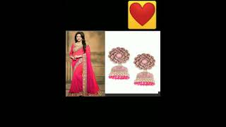 #Deepika Singh with Matching Jhumka nd Colour Saree comment which is ur beautiful ❤️/Jhumka gira re.