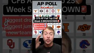 BIGGEST JUMPS in Week 5 CFB AP Top 25 Poll Breakdown #collegefootball #cfb #rankings