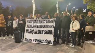 BOLU ISRAILIN GAZZEYE YONELIK SALDIRILARI PROTESTO EDILDI