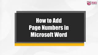 How to Add Page Numbers in Microsoft Word