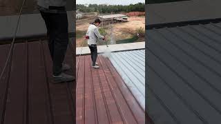 Revamp your roof colored steel tile spray painting & maintenance#shortvideo #viralshort