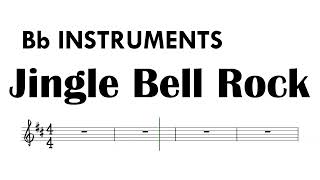 Jingle Bell Rock Bb Instruments Sheet Music Backing Track Partitura