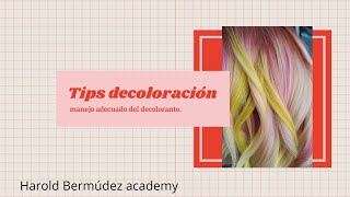 Como usar el decolorante de manera adecuada. #tips