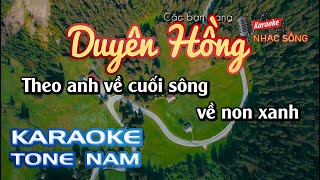 Karaoke Duyên Hồng | Tone Nam | Karaoke Nhạc Sống Sóc Trăng