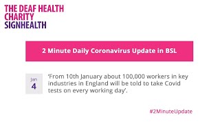 Coronavirus update - 4th January 2021