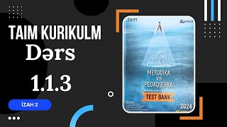 TAİM 2024 Kurikulum test bank - Fənn kurikulumlarına aid terminlərin təsviri izah #2