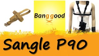 Présentation d'une sangle pour P90, disponible sur Banggood.