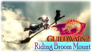 Guild Wars 2 Gameplay - Riding Broom Glider