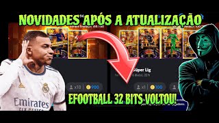 NOVIDADES APÓS A ATUALIZAÇÃO - VEJA O QUE FIZ PARA JOGAR NO EFOOTBALL 32 BITS - ASSISTA ATÉ O FIM!😏