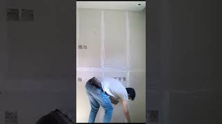 Como fazer ACABAMENTO EM DRYWALL Rápido e SIMPLES #shorts #short #viral #trending #drywall #diy