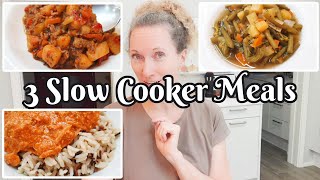 3 Slow Cooker Meals