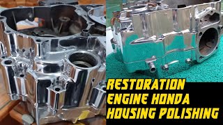 restoration engine honda housing Polishing || polish buffing engine