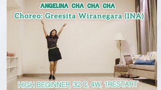 Angelina Cha Cha Cha-Line Dance, Choreo: @greesitawiranegara3246 , November'23